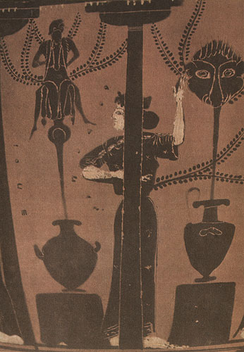 Женщина у источника. Деталь афинской гидрии (конец VI в. до н. э.). Лондон, Британский музей.