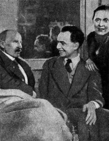Луи Арагон и Эльза Триоле у Р. Роллана в Вильневе (Швейцария). 1933 г.