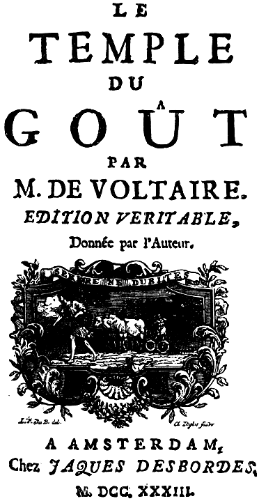      [1733] 'Le templ du gout'